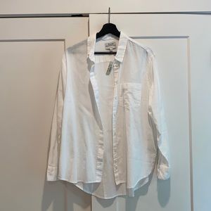 White Oversized Ex-Boyfriend Shirt Madewell NWT